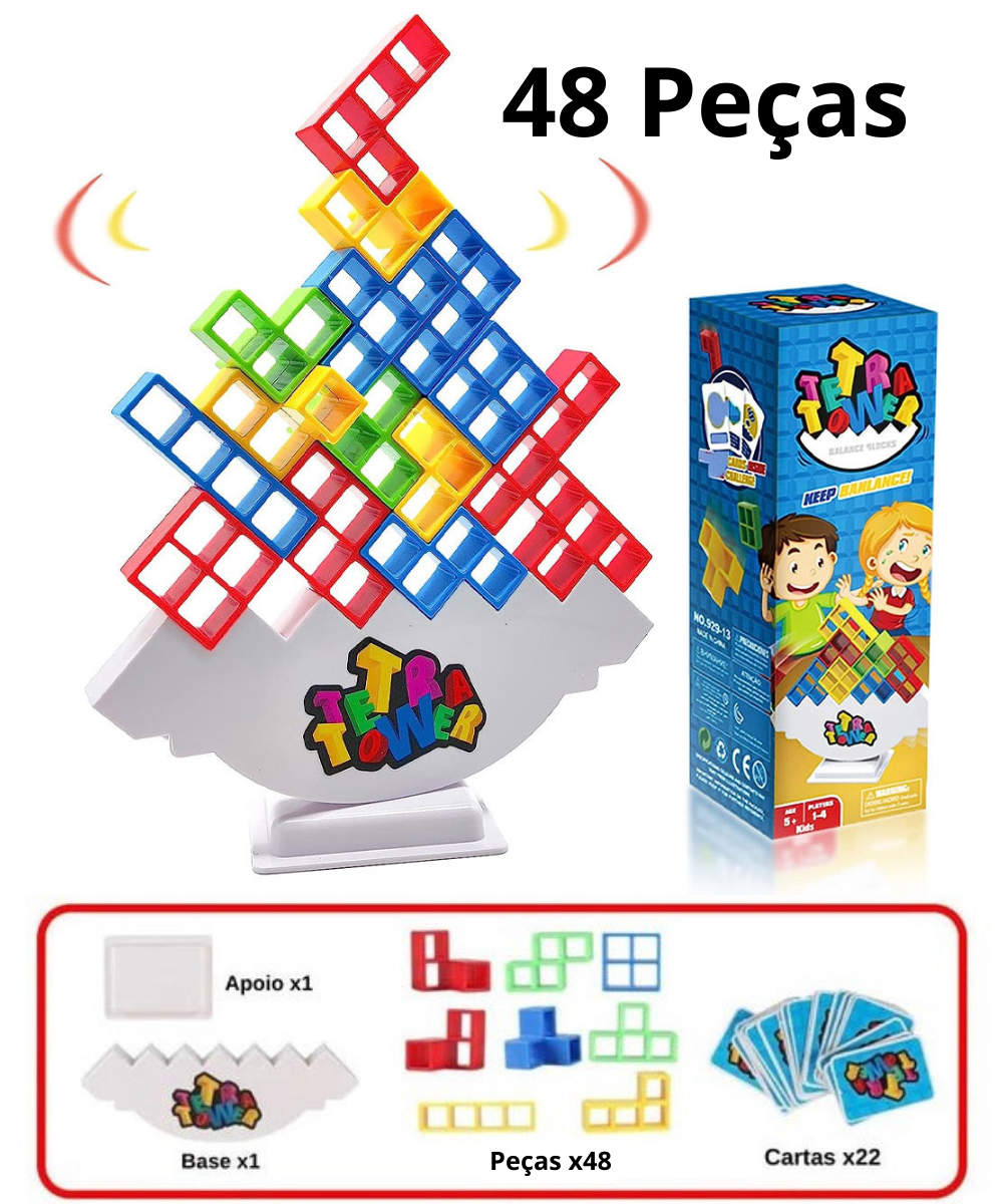 Torre Tetris - jogo de tabuleiro equilibrar blocos